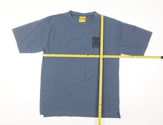 WAIWURRIE Men's Blue Graphic Cotton T-Shirt Medium Vintage Style