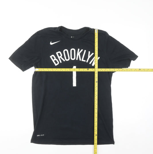 Nike Men's Black Brooklyn Nets Dri-FIT T-Shirt Size M Athletic Fit