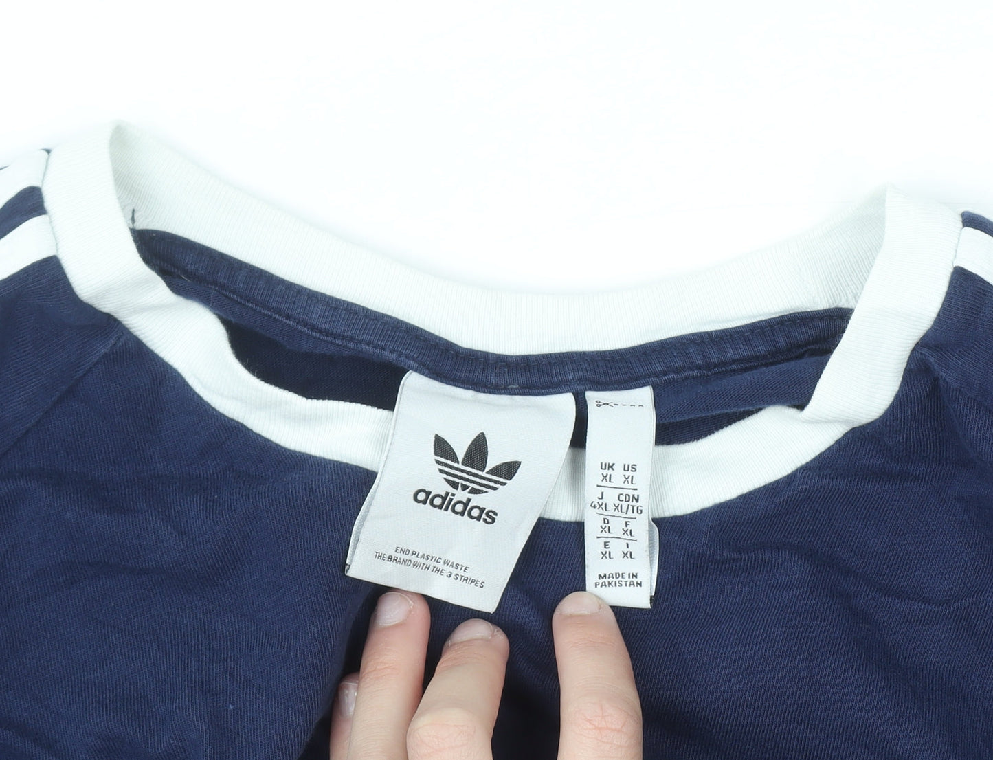 Adidas Men's Blue XL Crew Neck Cotton Sports T-Shirt