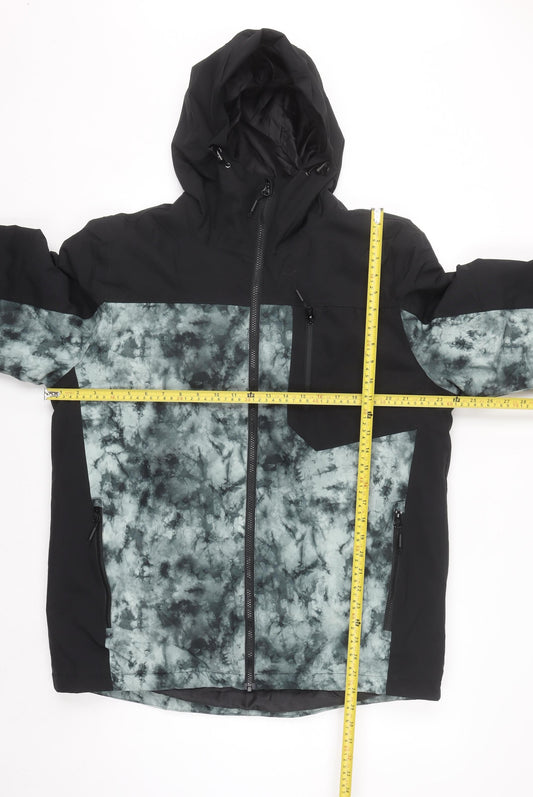 Crivit Men’s Black Hooded Waterproof Parka Jacket L 42in Winter Outdoor
