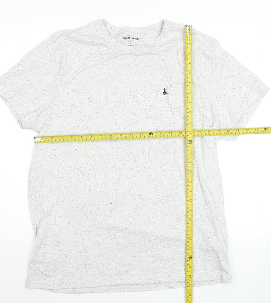 Jack Wills Men's Grey Speckled Slim Fit Crew Neck T-Shirt XL
