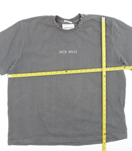 Jack Wills Men’s Grey Relaxed Fit Cotton T-Shirt XL