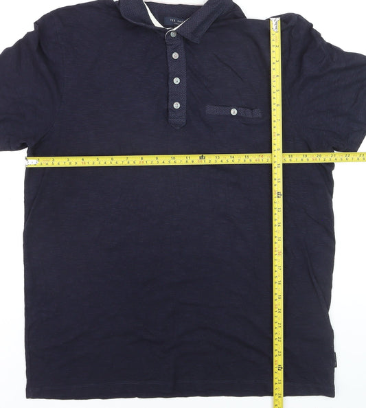 Ted Baker Men’s Blue Cotton Blend Polo Shirt Size L