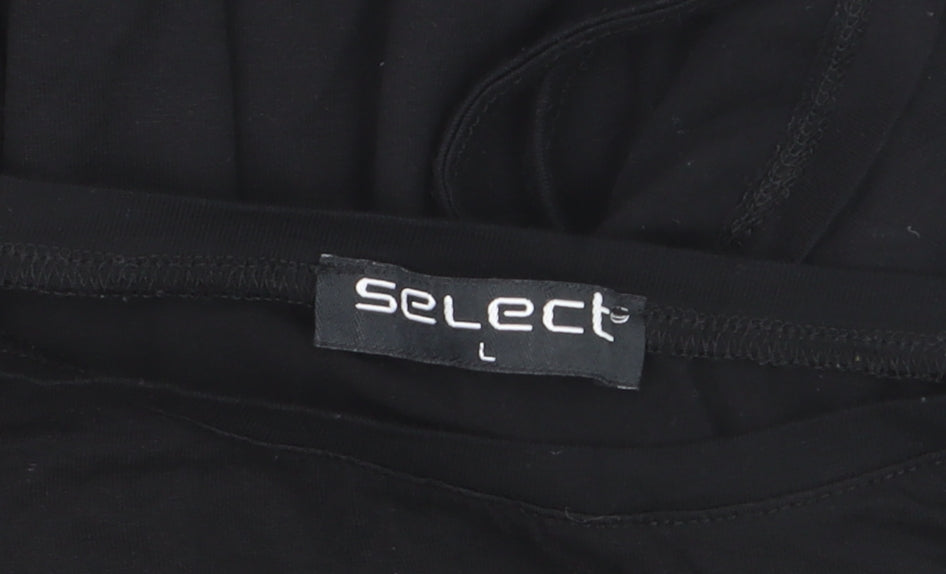 Select Women Black Long Sleeve Stretch Jersey Top L