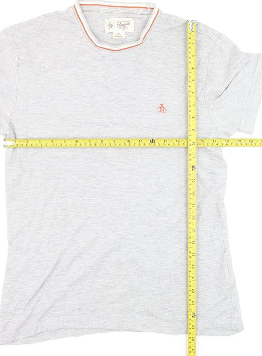 Original Penguin Men's Grey Crew Neck Short Sleeve T-Shirt M