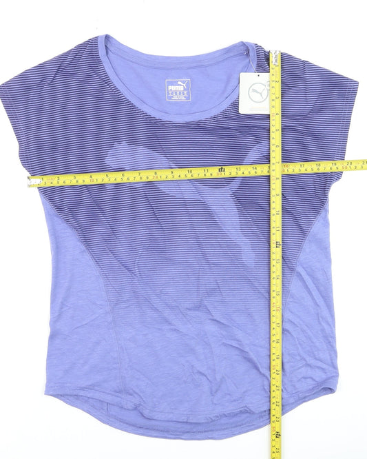 Puma Women's Purple Cotton Modal Sports T-Shirt Size 12