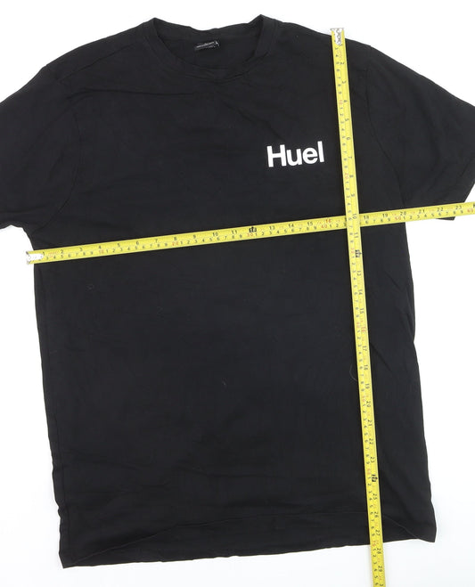 Huel Men's Black Crew Neck Cotton Blend Short Sleeve T-Shirt Size L