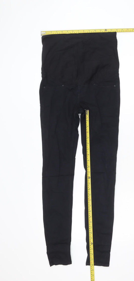 H&M Maternity Black Skinny Jeggings Women Size 8 Cotton Blend