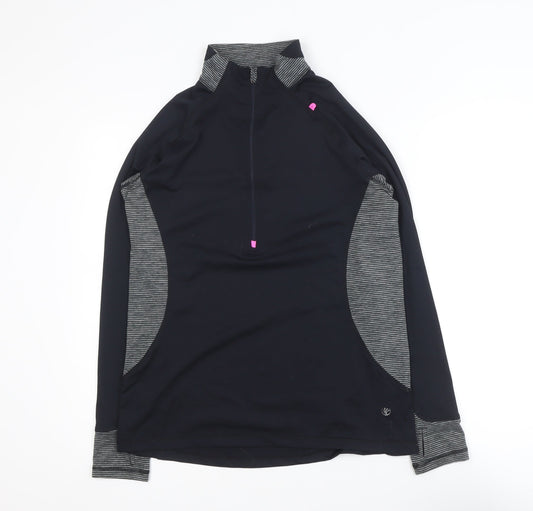 Dunnes Stores Women Black Size 12 1/4 Zip Performance Activewear Jacket