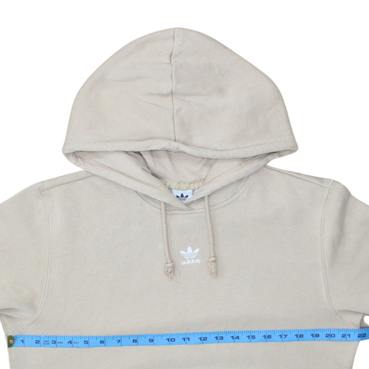 Adidas Womens Beige Hoodie Size 12 Pullover Hooded Sweatshirt