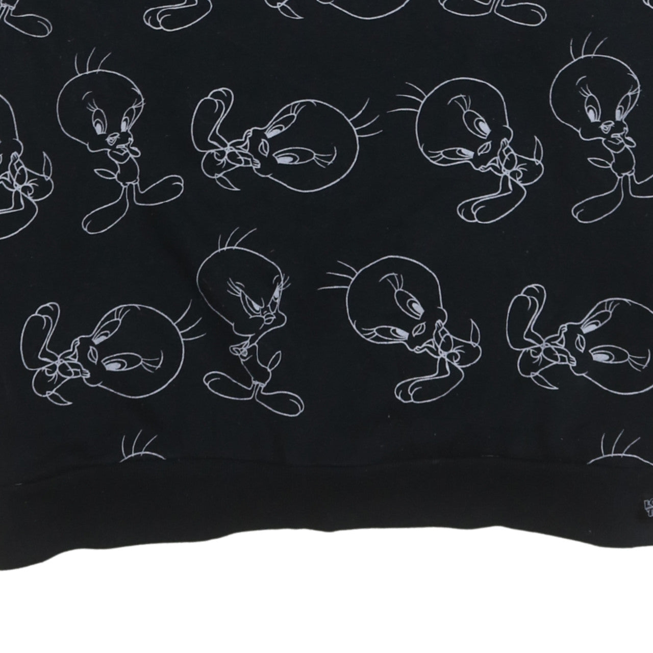 Looney Tunes Women's Black XL Tweety Print Pullover Sweatshirt