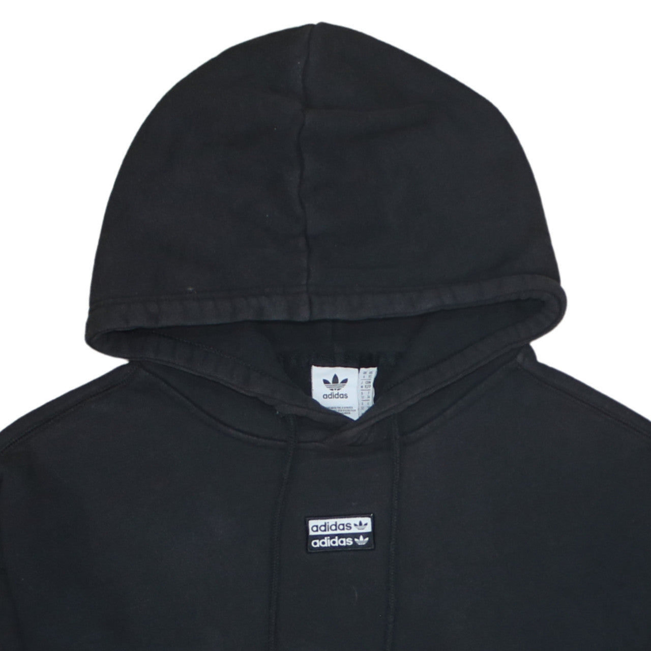 Adidas Womens Black Pullover Hoodie XS Hooded Cotton Casual Sweatshirt