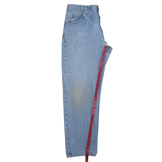 Wrangler Men's Blue Relaxed Fit Straight Jeans 36x30 Denim