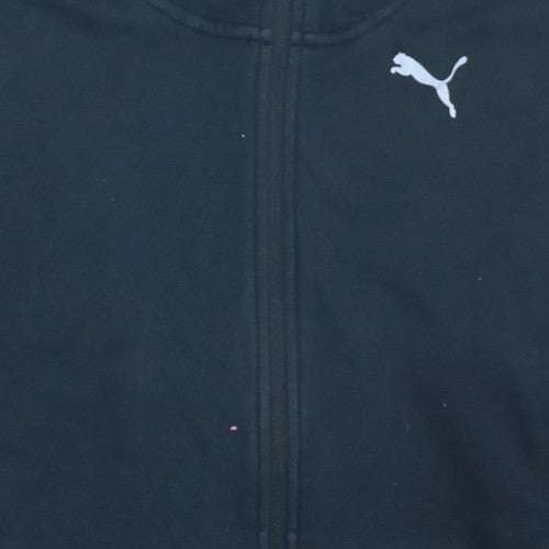 Puma Women Black Size 12 Full Zip Hoodie Sweatshirt