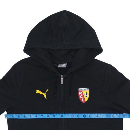 Puma Men’s Black Full Zip Hoodie S Racing Club de Lens Logo