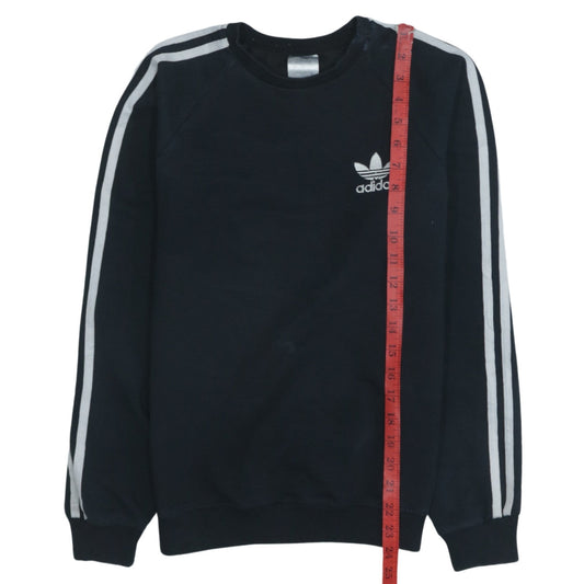 Adidas Womens Black Small Crew Neck Pullover Sweatshirt