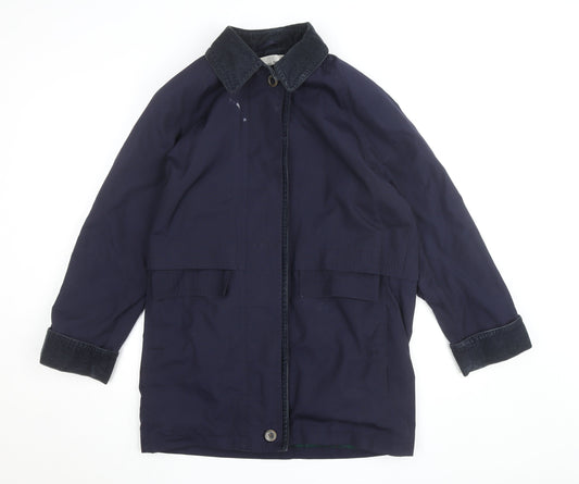 St. Bernard Women's Blue Size 10 Lined Mid-Length Coat