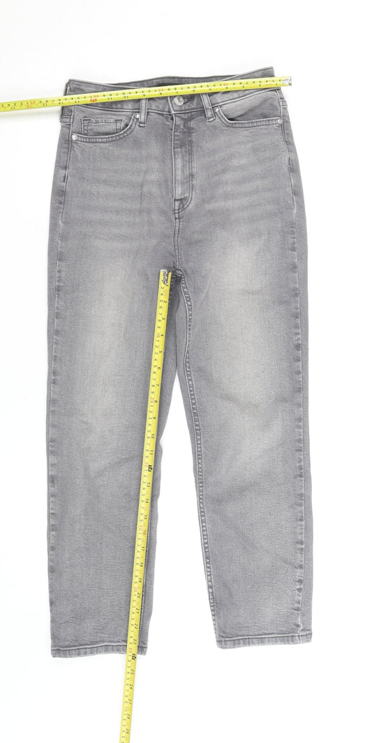 F&F Women’s Grey Straight Leg Mid Rise Jeans Size S