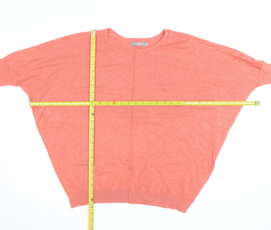 b.young Women’s Pink Knit Relaxed Dolman 3/4 Sleeve Blouse XL