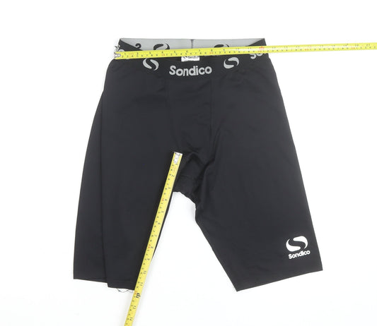 Sondico Men's Black Compression Shorts L Slim Fit Moisture Wicking