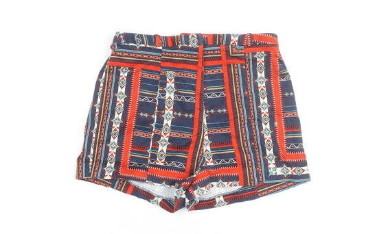 River Island Women’s Multicoloured Size 14 Paperbag Shorts