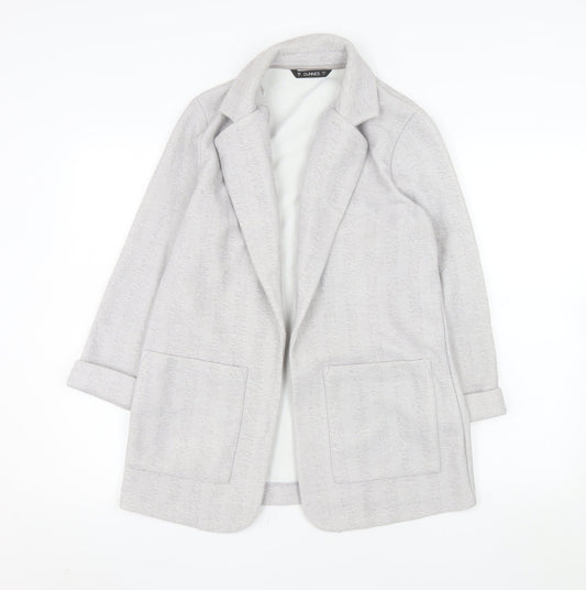 Dunnes Women’s Grey Coatigan Small Mid-Length Knit Jacket