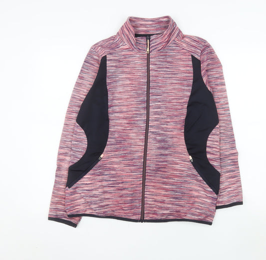St. Bernard Women’s Pink Full Zip Lightweight Stretch Jacket Size L