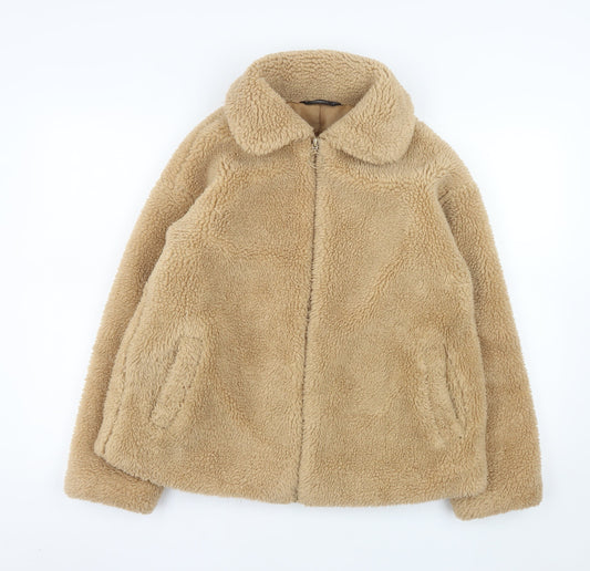 Dunnes Women’s Beige Full Zip Fleece Jacket Size 14