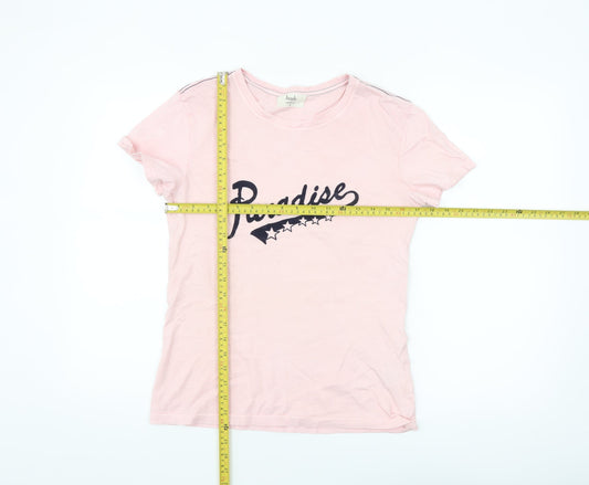 Hush Women's Pink Cotton Paradise Print T-Shirt XS