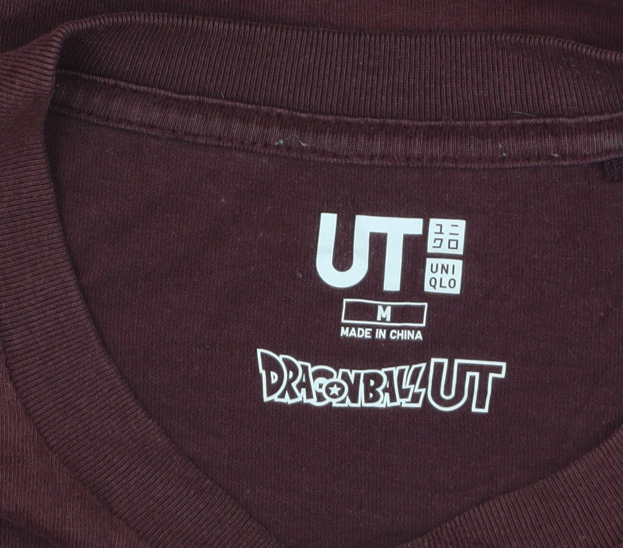 Uniqlo Men Brown Dragon Ball Anime Graphic T-Shirt Size M