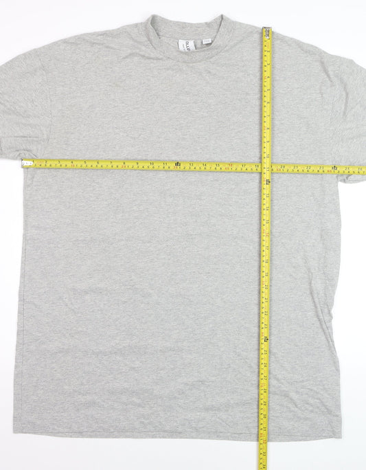 Collusion Mens Grey Crew Neck Cotton T-Shirt Size S Regular Fit