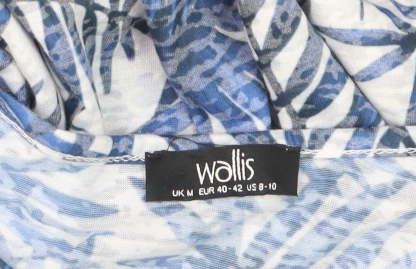 Wallis Women’s Blue Tropical Print Tunic T-Shirt Size 12