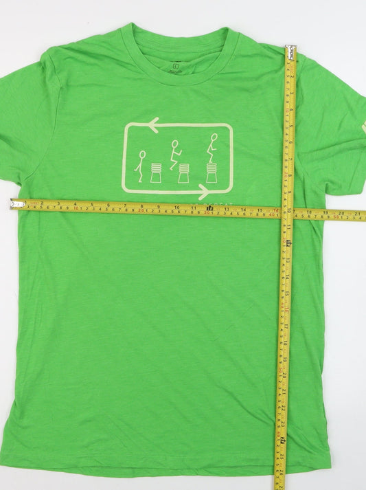 INOV-8 Men's Green Graphic Sports T-Shirt Size L Lightweight Gym Top