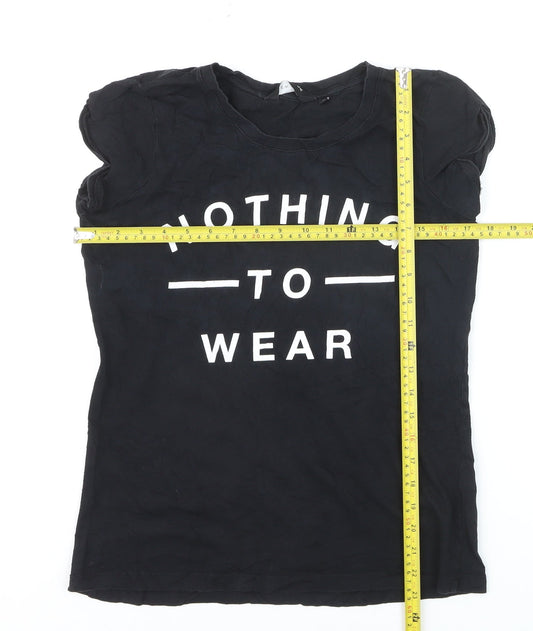 New Look Women's Black 'Nothing to Wear' T-Shirt Size 10
