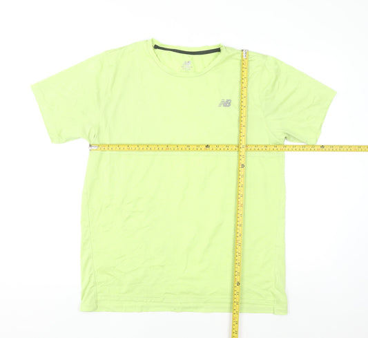 New Balance Men's Green Polyester Sports T-Shirt Size L