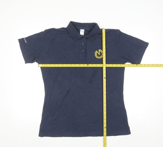 Alexandra Men's Navy Blue Polo Shirt Size L Cotton Blend Workwear