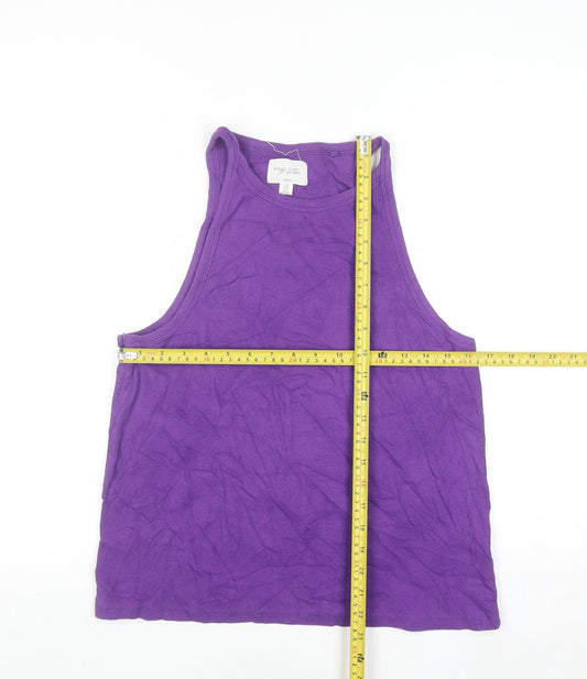 Next Women's Purple Cotton Elastane Tank Top UK 18