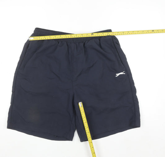Slazenger Men's Blue XL Sports Shorts Elastic Waist Quick Dry