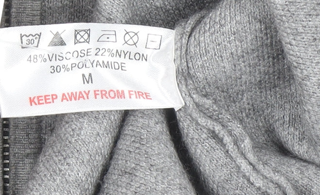 Womens UK Size M Mudflower Grey Full Zip Jumper