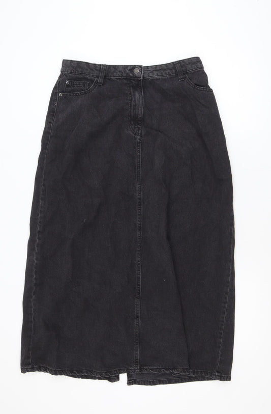Primark Women’s Black Denim Midi Pencil Skirt Size 12