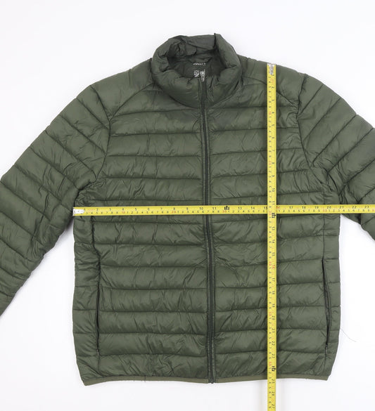 Dunnes Stores Men's Green Lightweight Puffer Jacket Size L
