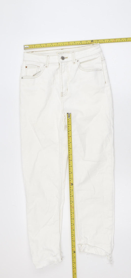 Denim Co Women’s White High Rise Ankle Jeans Size 10 Slim Fit