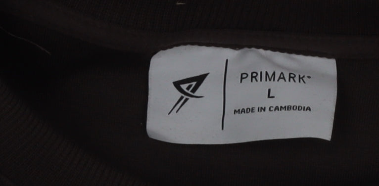 Primark Womens Brown Crew Neck Pullover Sweatshirt Size L
