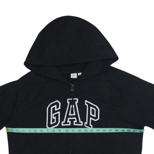 GAP Women Black XL Full Zip Hoodie Sweatshirt with Logo
