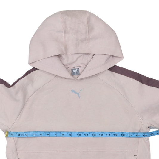Puma Womens Pale Pink Pullover Hoodie XS Lightweight Athletic