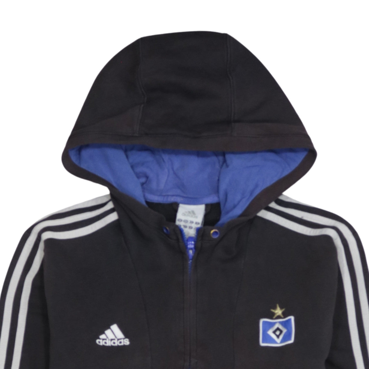 Additional view of Adidas Teens Black Full Zip Hoodie with Logo, size 14