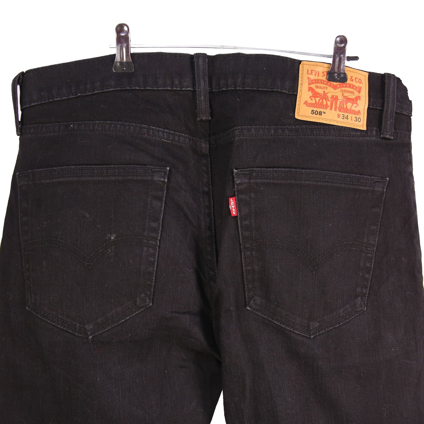 Levi's 508 Men's Black Tapered Jeans W34 L30 Denim Regular Fit