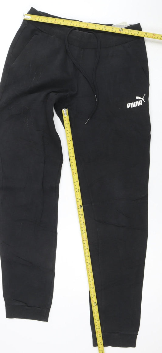 Puma Women's Black Jogger Sweatpants Size 10 Regular Fit Activewear