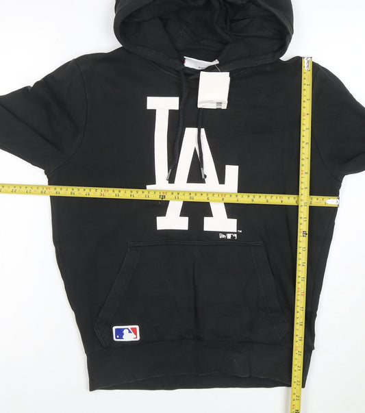New Era Womens Black LA Hoodie Pullover SXX Cotton Blend