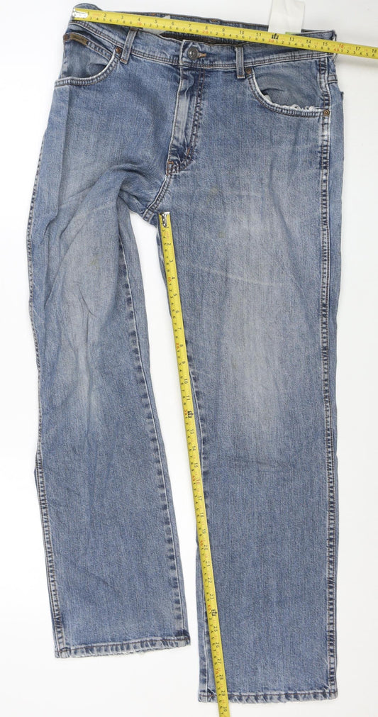 Wrangler Men's Blue Straight Texas Stretch Jeans Size 34W 30L